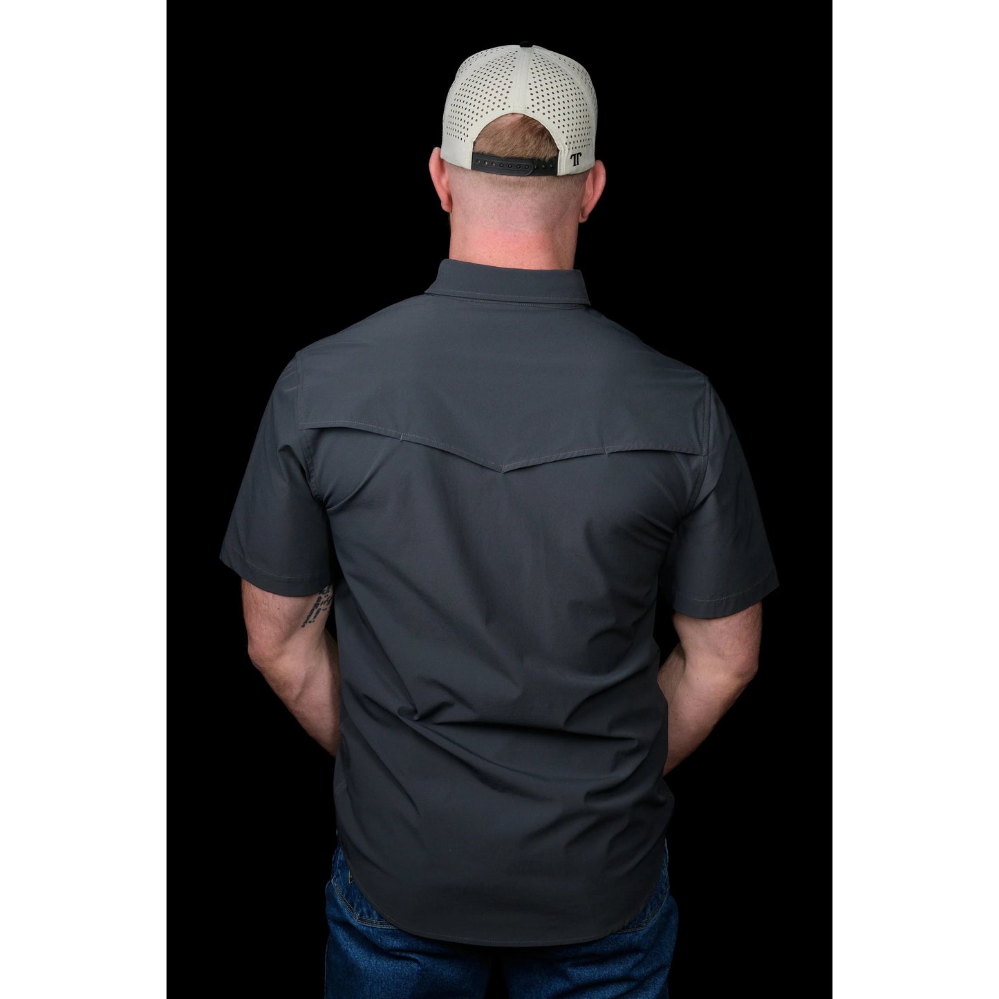 Ferrell Grey Short Sleeve Snap Shirt