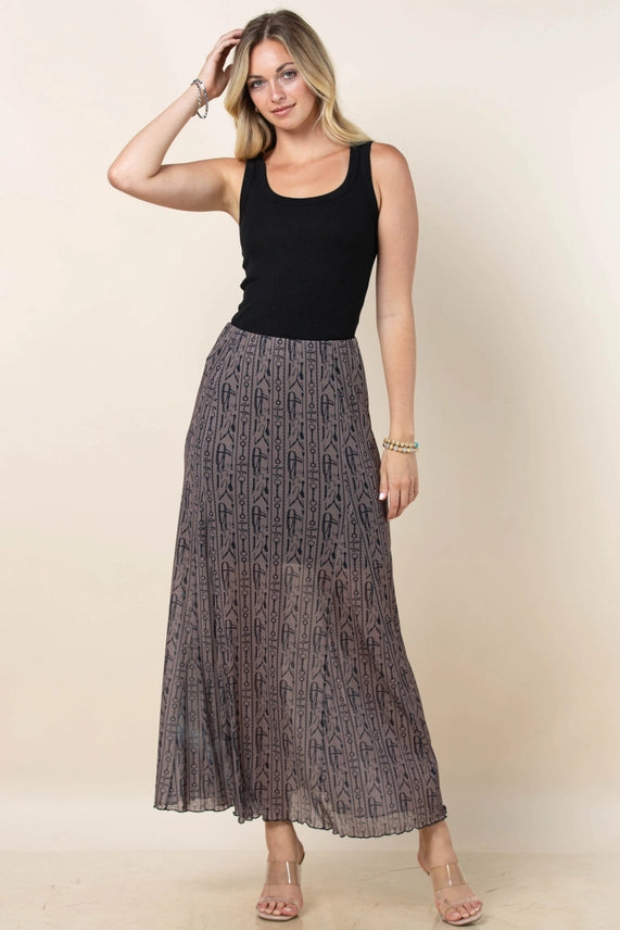 Avery Horse Riding A-Line Mesh Skirt