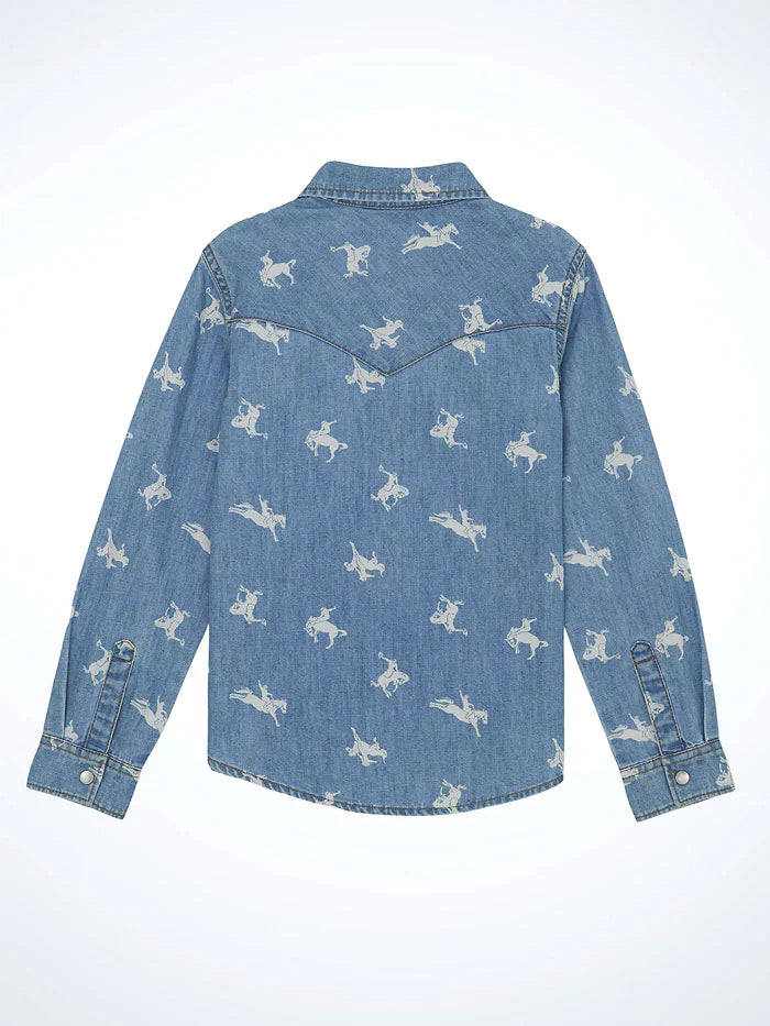 Wrangler Girls Denim Horse Rider Shirt - Petticoat Junction