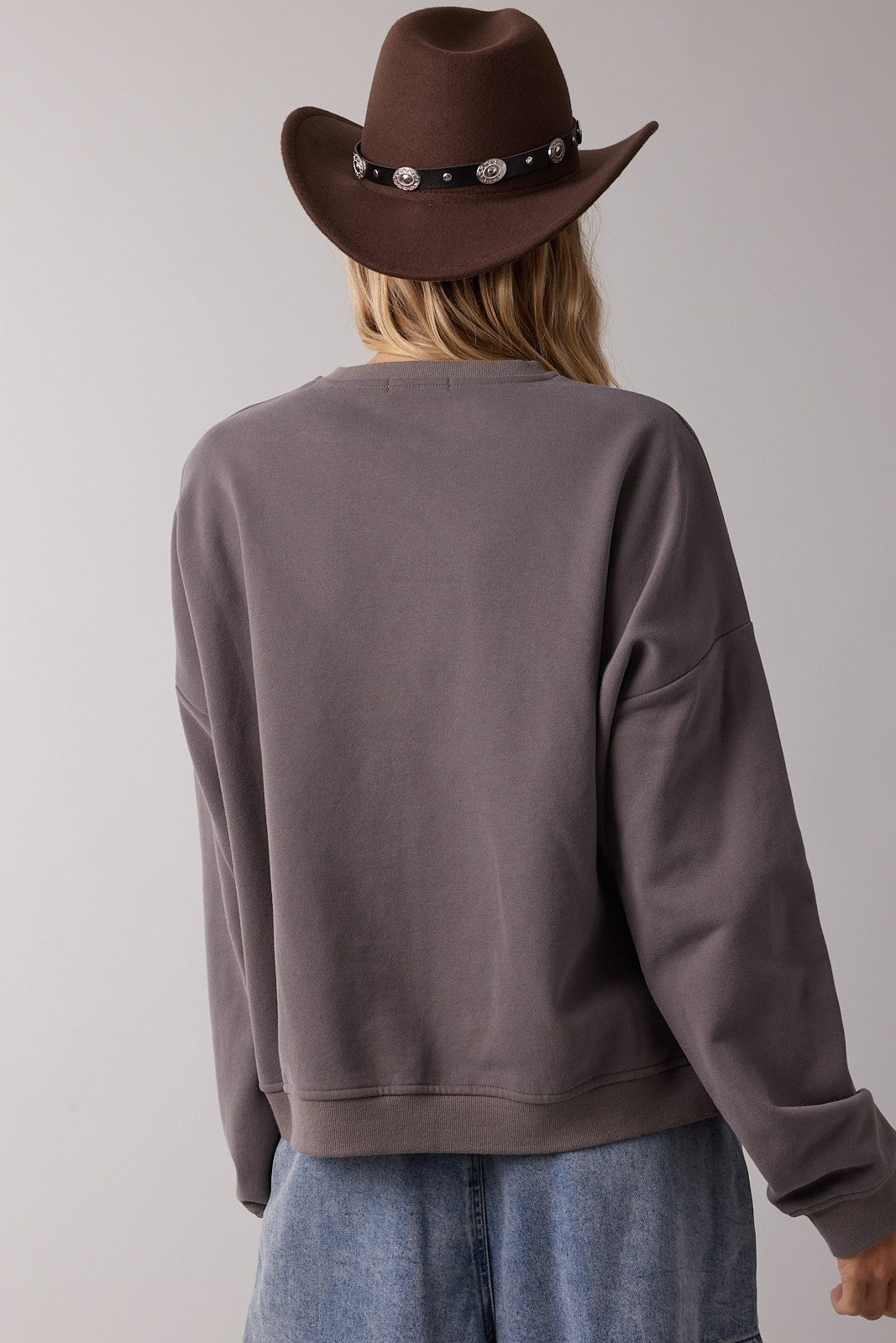 Wishlist Charcoal Horseshoe Sweatshirt