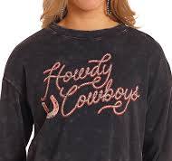 Rock&Roll Howdy Cropped Pullover