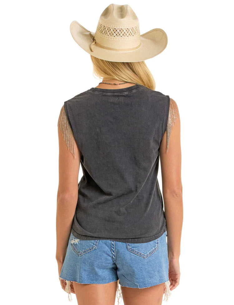 Rock&Roll Chain Fringe Howdy Tee