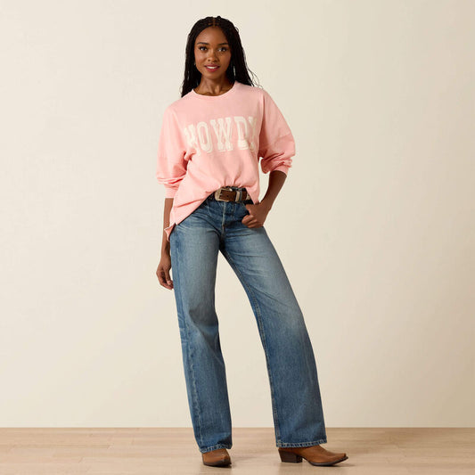 Ariat Howdy Oversized Pink Shirt