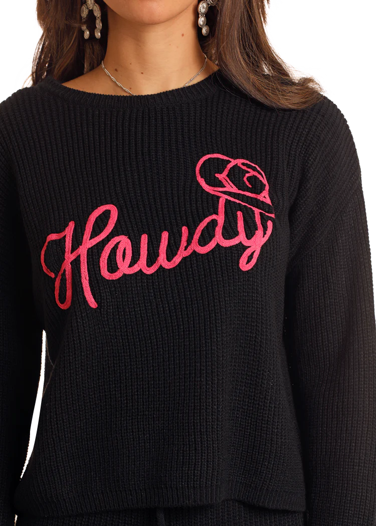 Rock&Roll Black Howdy Sweater