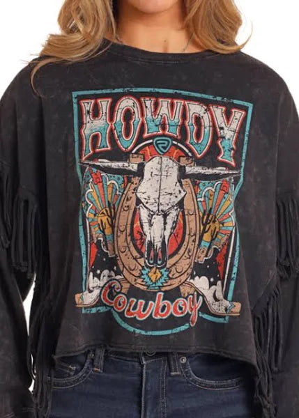 Rock&Roll Fringe Howdy Cowboy Top