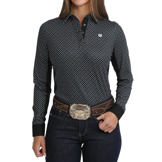 Cinch Womens Black Hybrid Top