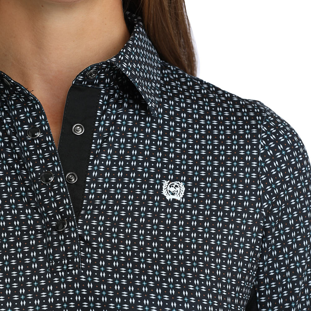 Cinch Womens Black Hybrid Top