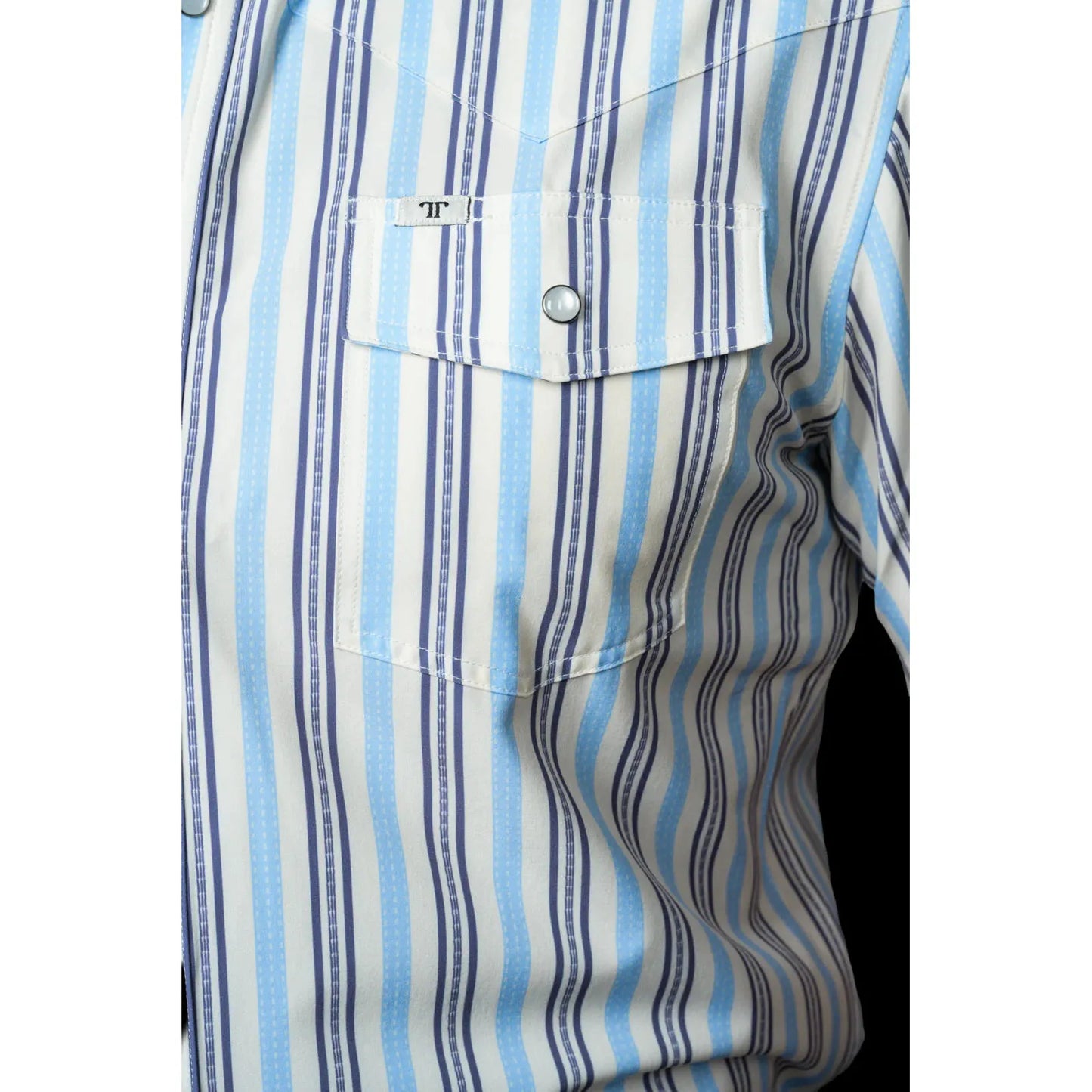 Ferrell Jake Short Sleeve Snap Blue - Petticoat Junction