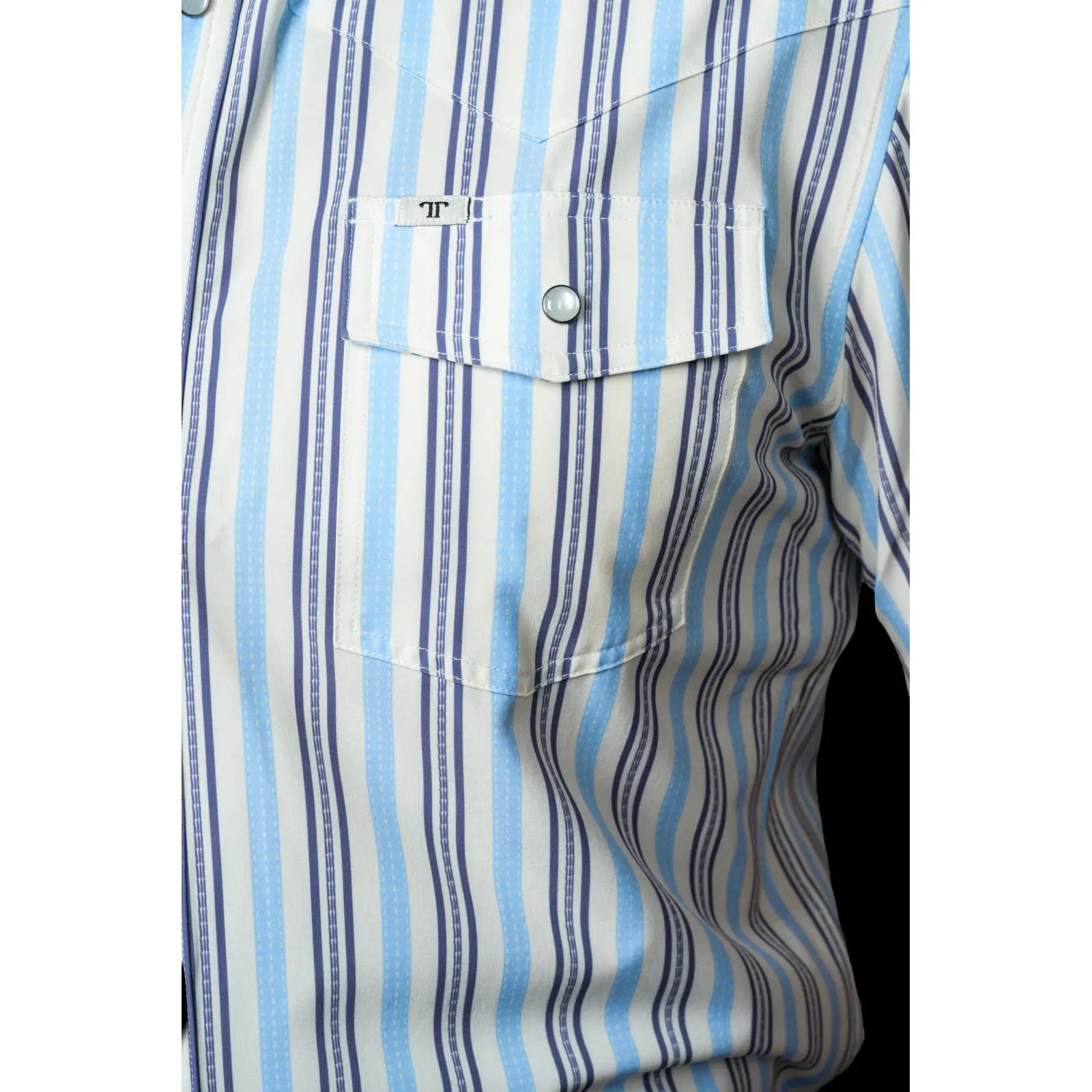 Ferrell Jake Short Sleeve Snap Blue - Petticoat Junction