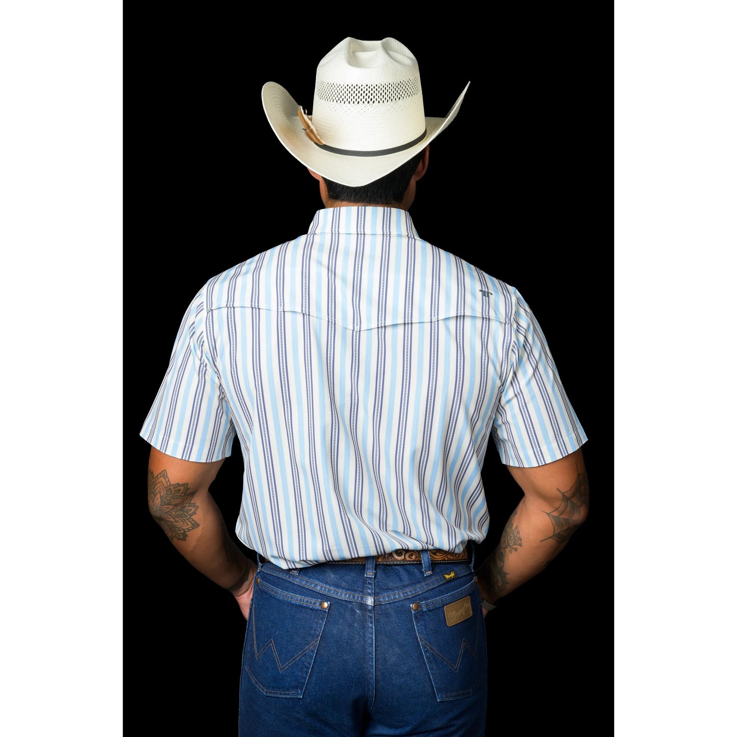 Ferrell Jake Short Sleeve Snap Blue - Petticoat Junction