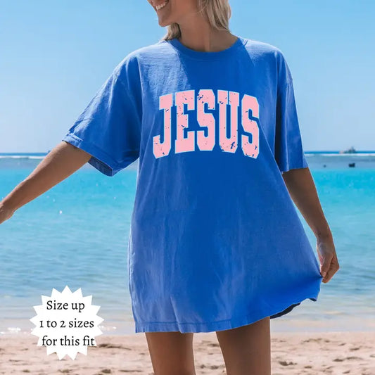 American Honey JESUS Tee Blue