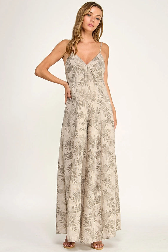 IVE Khaki Leaf Jumpsuit
