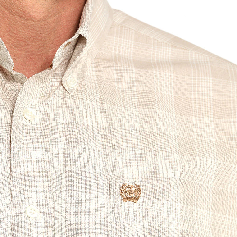 Cinch Mens Khaki Plaid Shirt