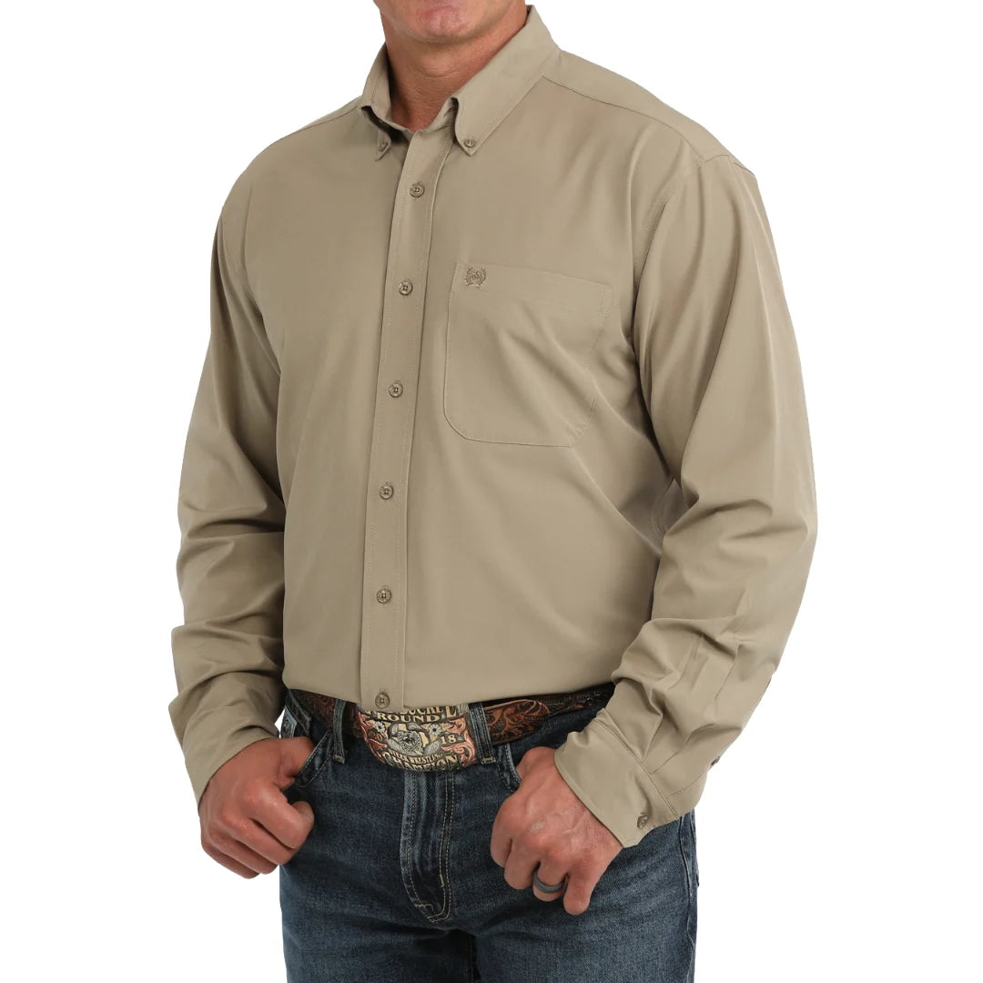 Cinch Mens Khaki Arenafkex Shirt