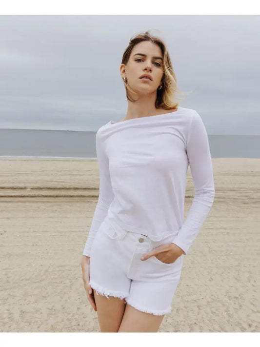 Lovervet High Rise White Shorts