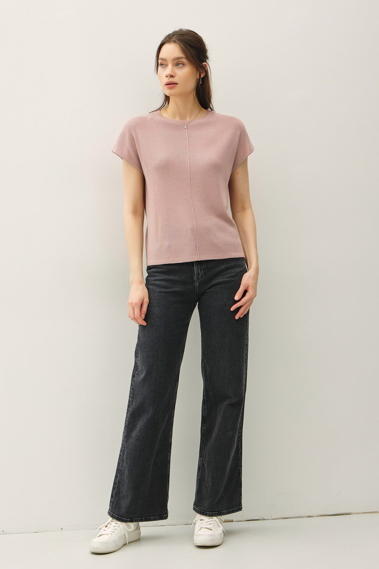 Be Cool Ultra Soft Knit Top Mauve
