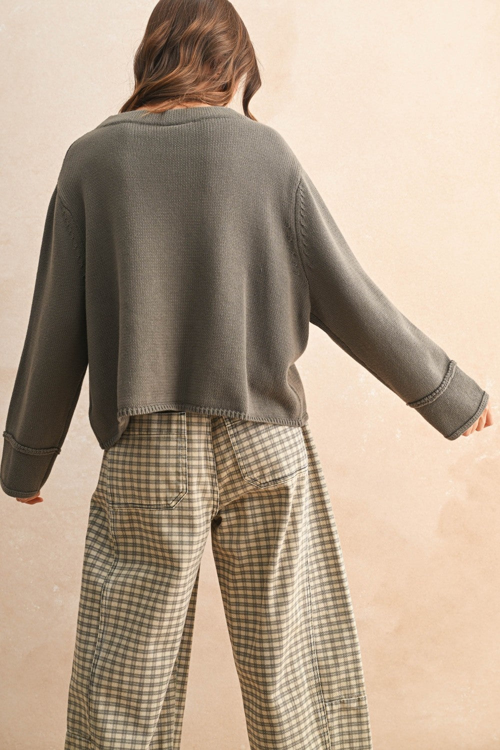 Miou Muse Olive Cotton Sweater