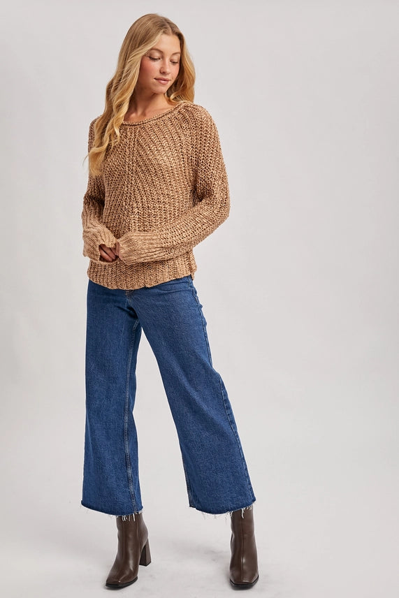 Bluivy Open Knit Sweater Mocha