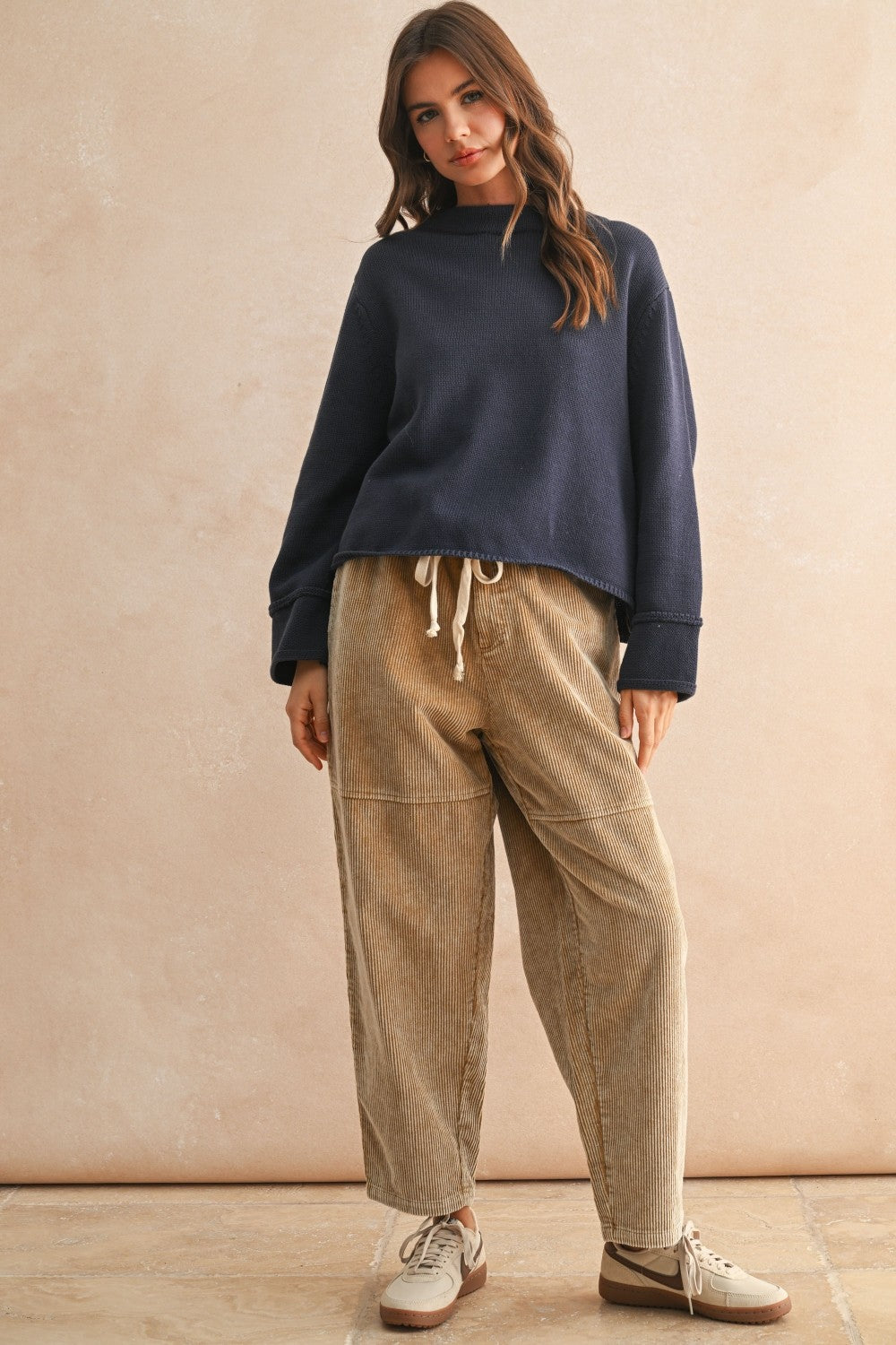 Miou Muse Navy Cotton Sweater