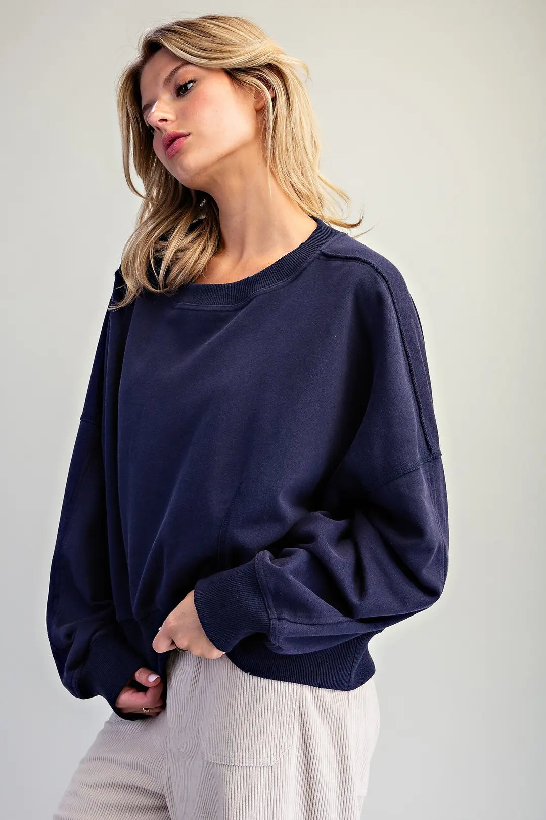Eesome Navy Boxy Sweatshirt