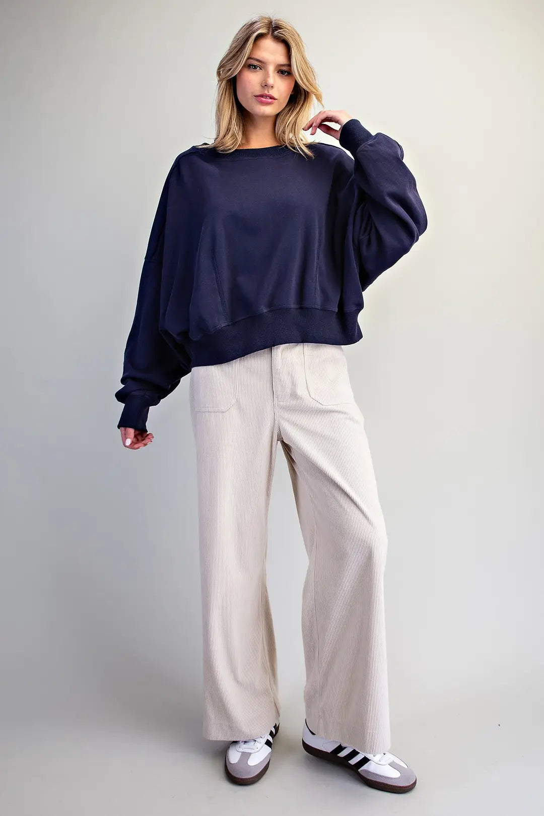 Eesome Navy Boxy Sweatshirt