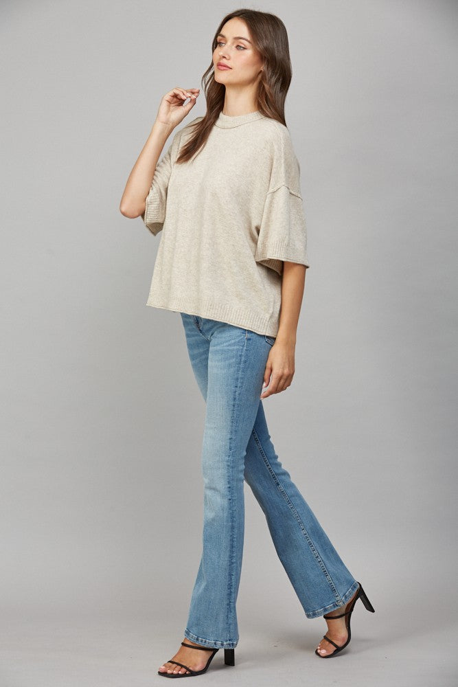 Fate Cashmere Blend Sweater Oatmeal