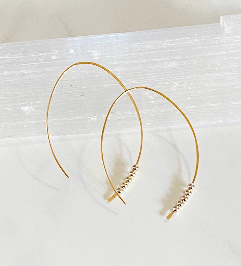 BBJ Open Hoop Mixed Metal Earrings