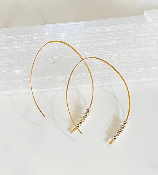 BBJ Open Hoop Mixed Metal Earrings - Petticoat Junction
