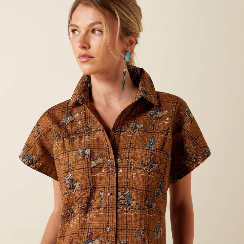 Ariat Cody Dress Plaid Rodeo