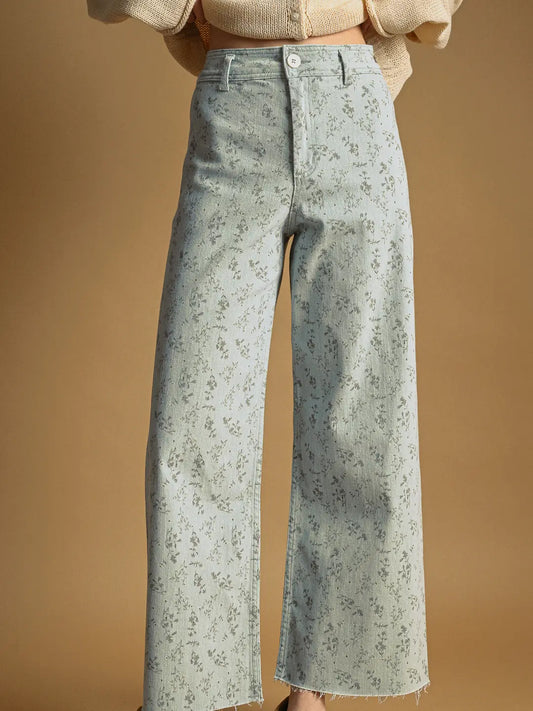 Miou Muse Floral Print Stretch Pants