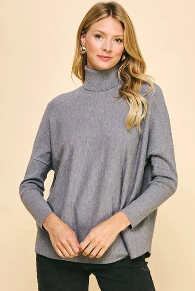 Pinch Grey Turtleneck Pullover