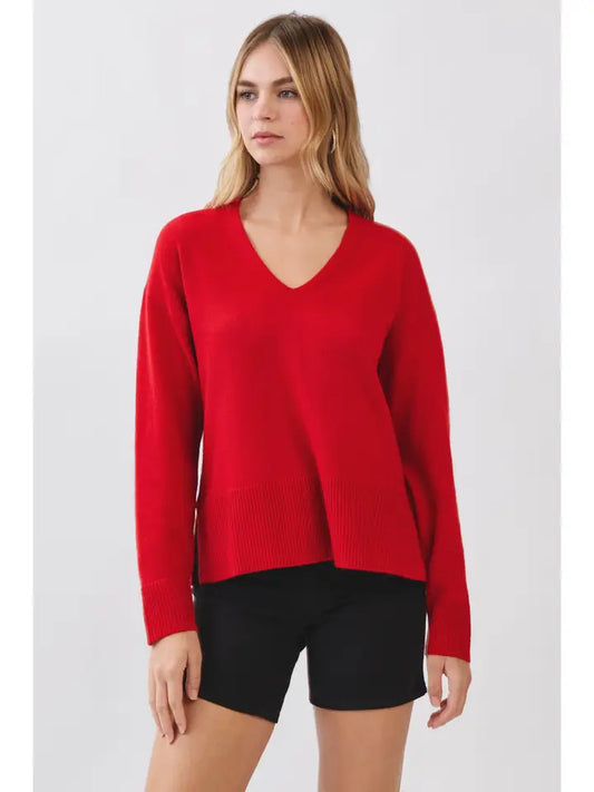Pinch Red V-neck Sweater