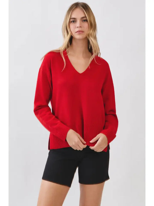 Pinch Red V-neck Sweater