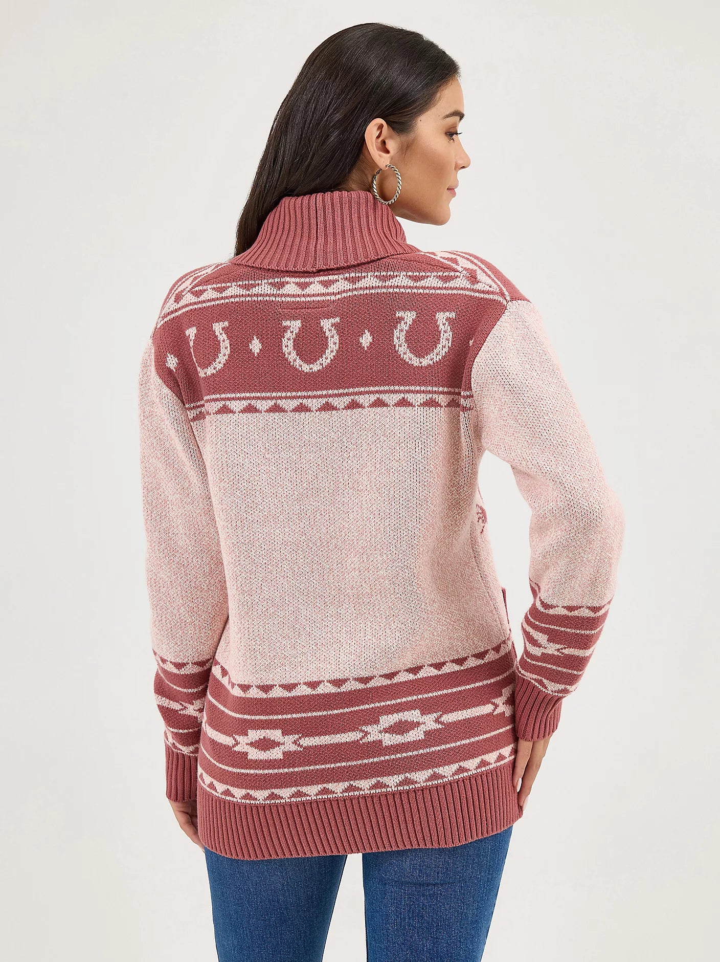 Wrangler Pink Western Retro Cardigan