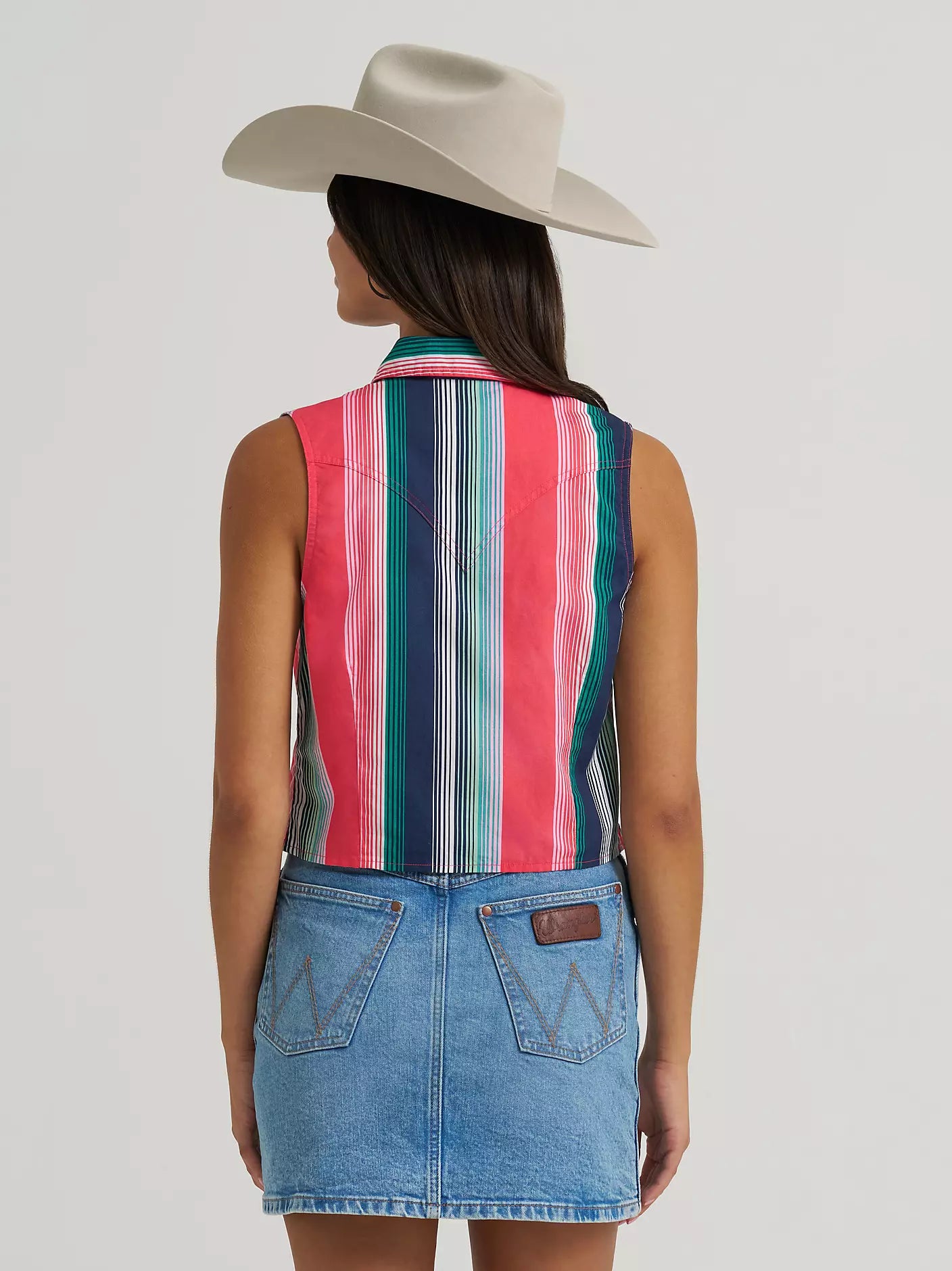 Wrangler Pink Striped Snap Top - Petticoat Junction