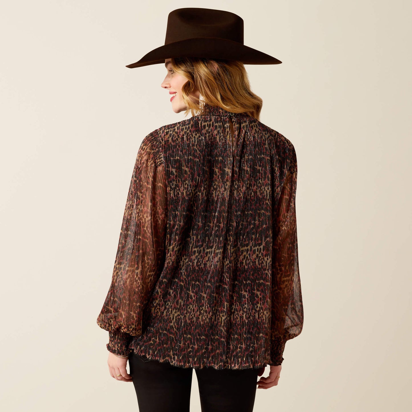 Ariat Plum Pleated Shirt