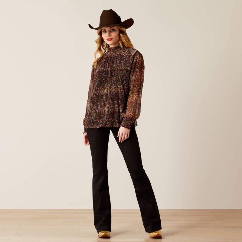 Ariat Plum Pleated Shirt