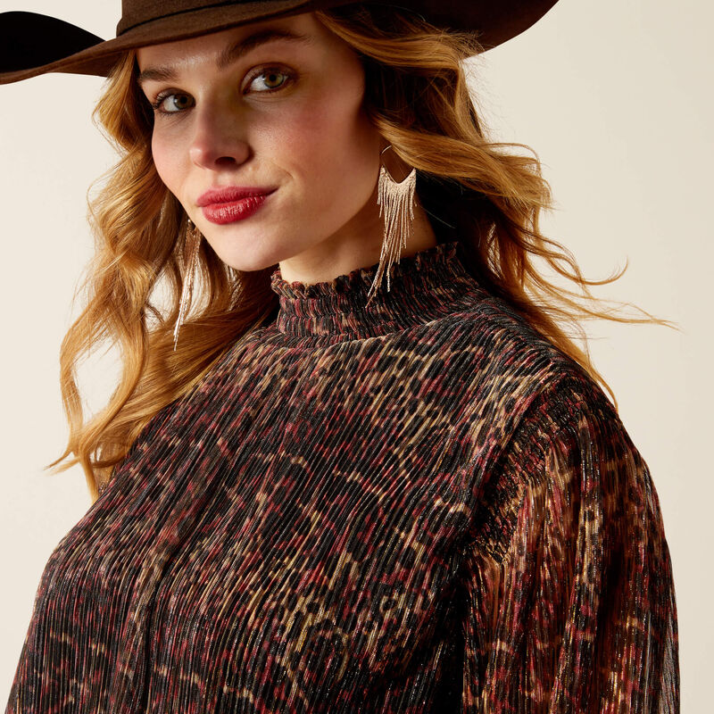Ariat Plum Pleated Shirt