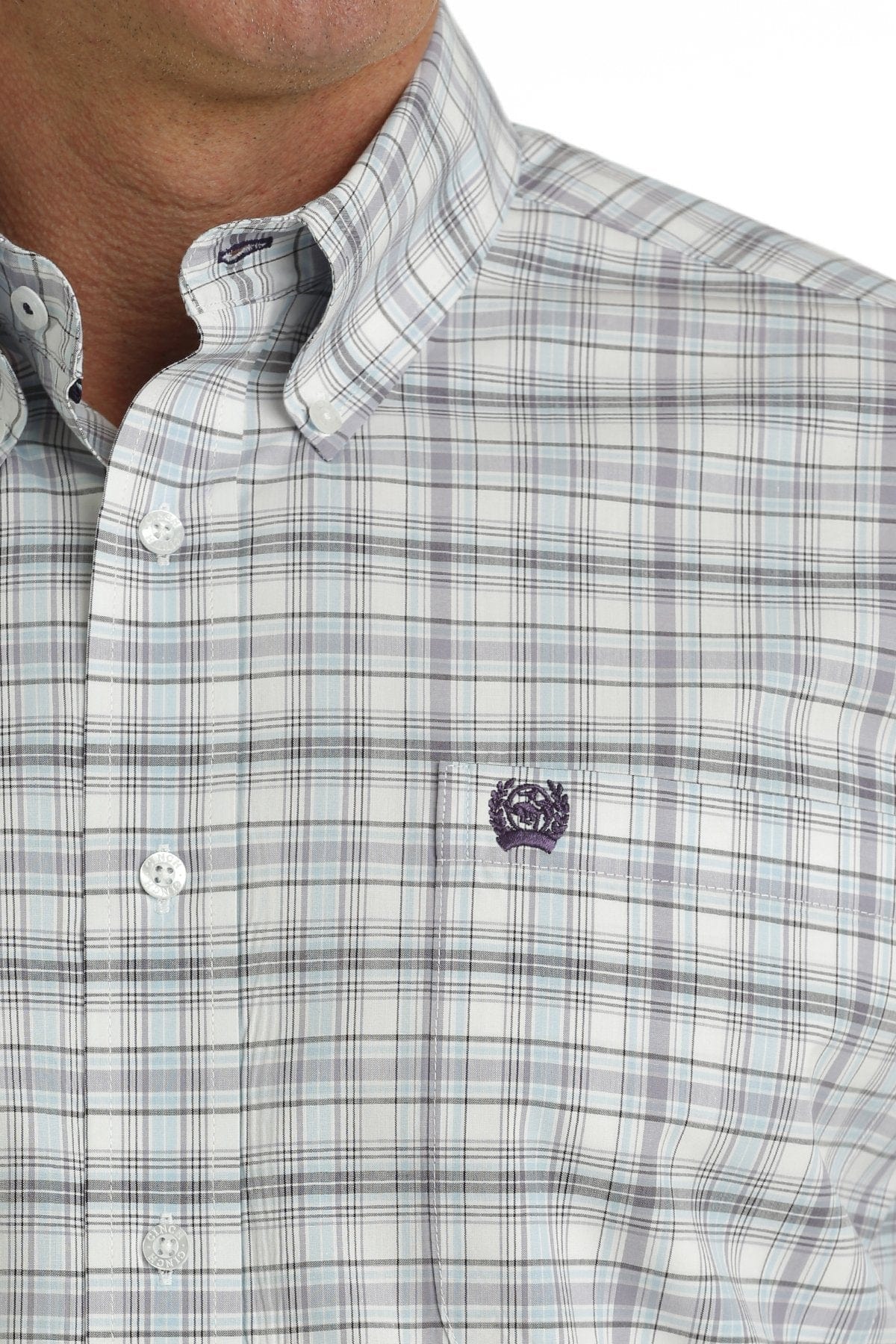 Cinch Men's Purple Plaid Shirt