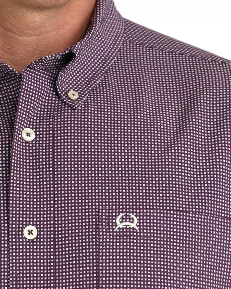 Cinch Arenaflex SS Purple Geo Print Shirt
