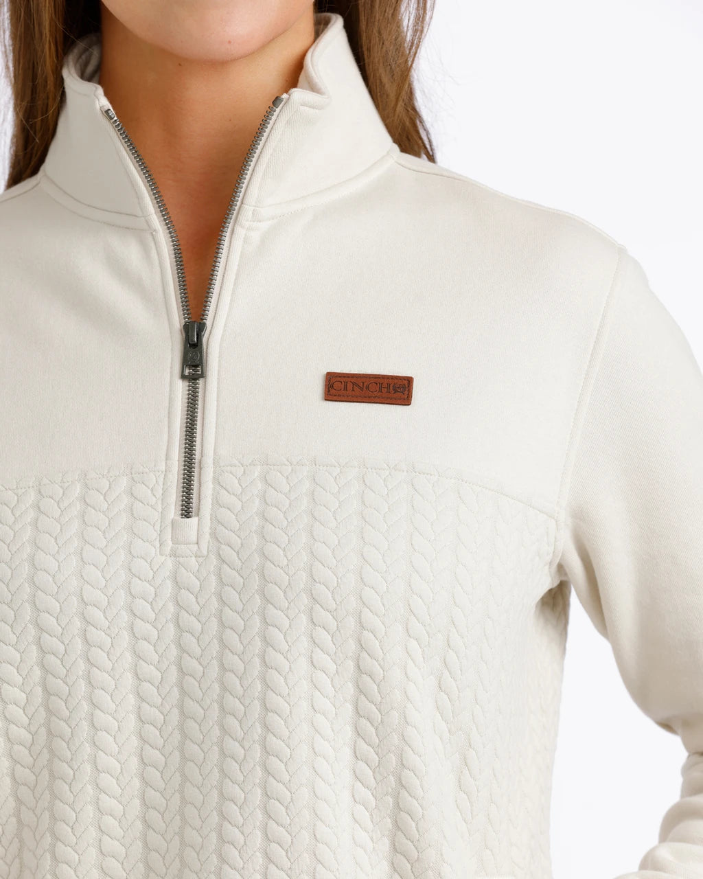 Cinch Cream Quarter Zip Pullover