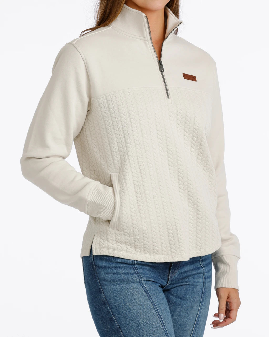 Cinch Cream Quarter Zip Pullover