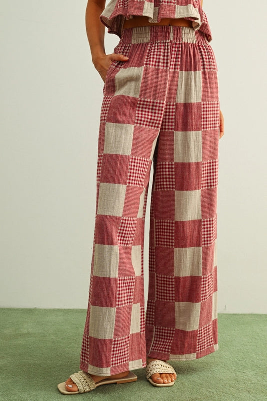 Miou Muse Red Gingham Pants