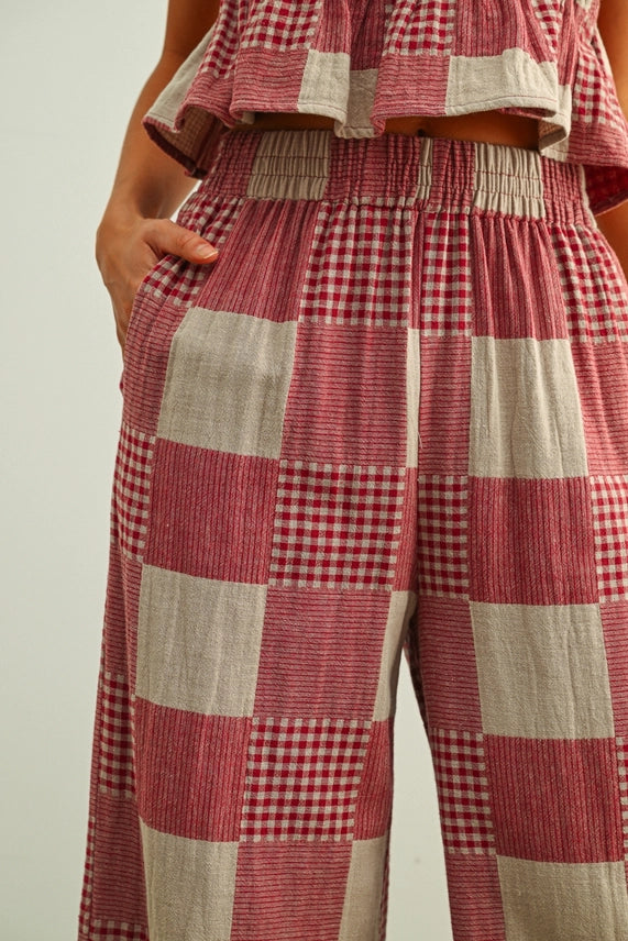 Miou Muse Red Gingham Pants