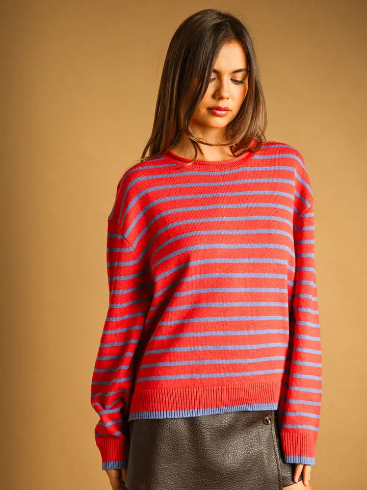 Miou Muse Red/Blue Sweater