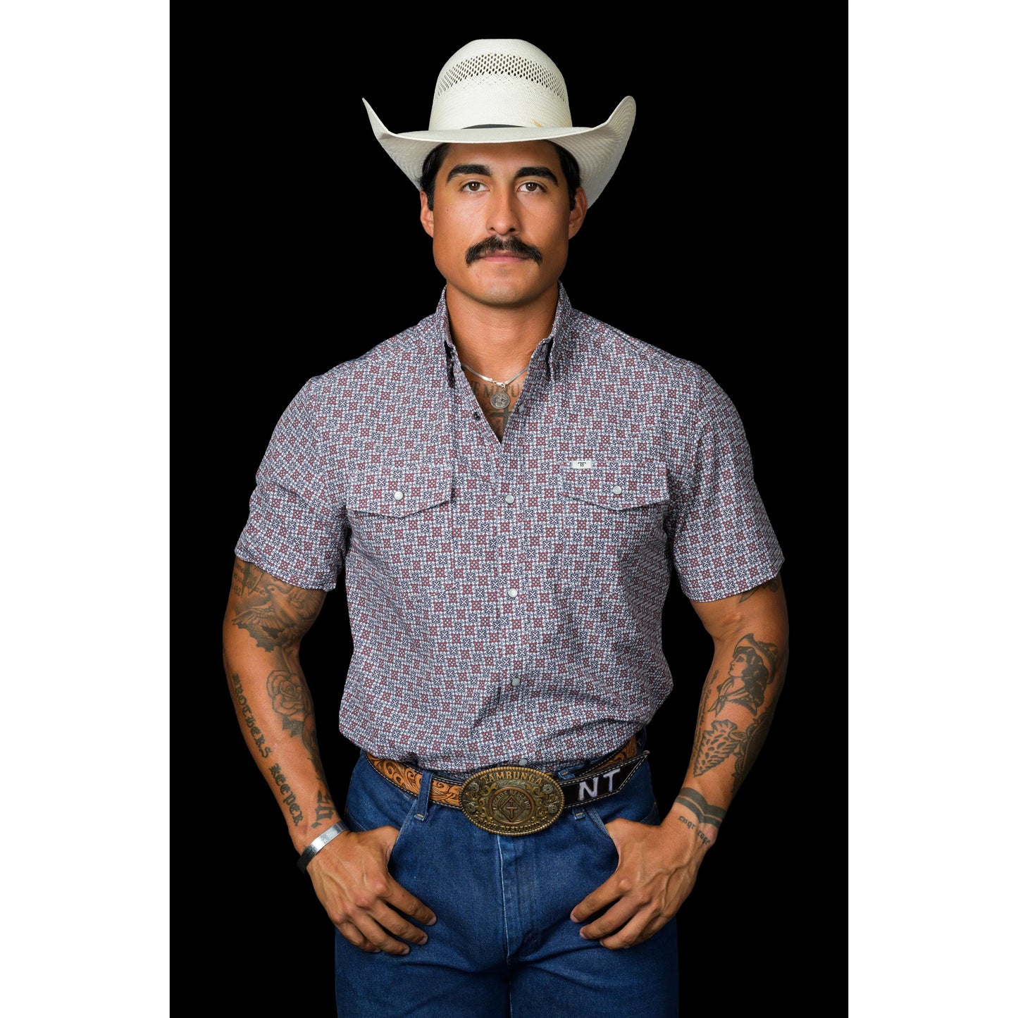 Ferrell Colten Short Sleeve Snap Red - Petticoat Junction