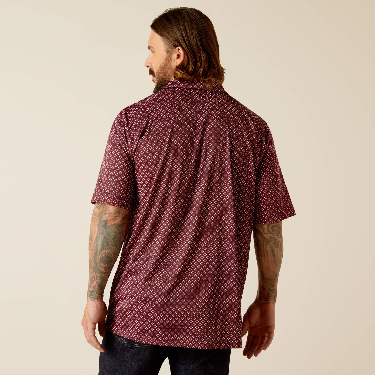 Ariat All Over Print Polo Redwood