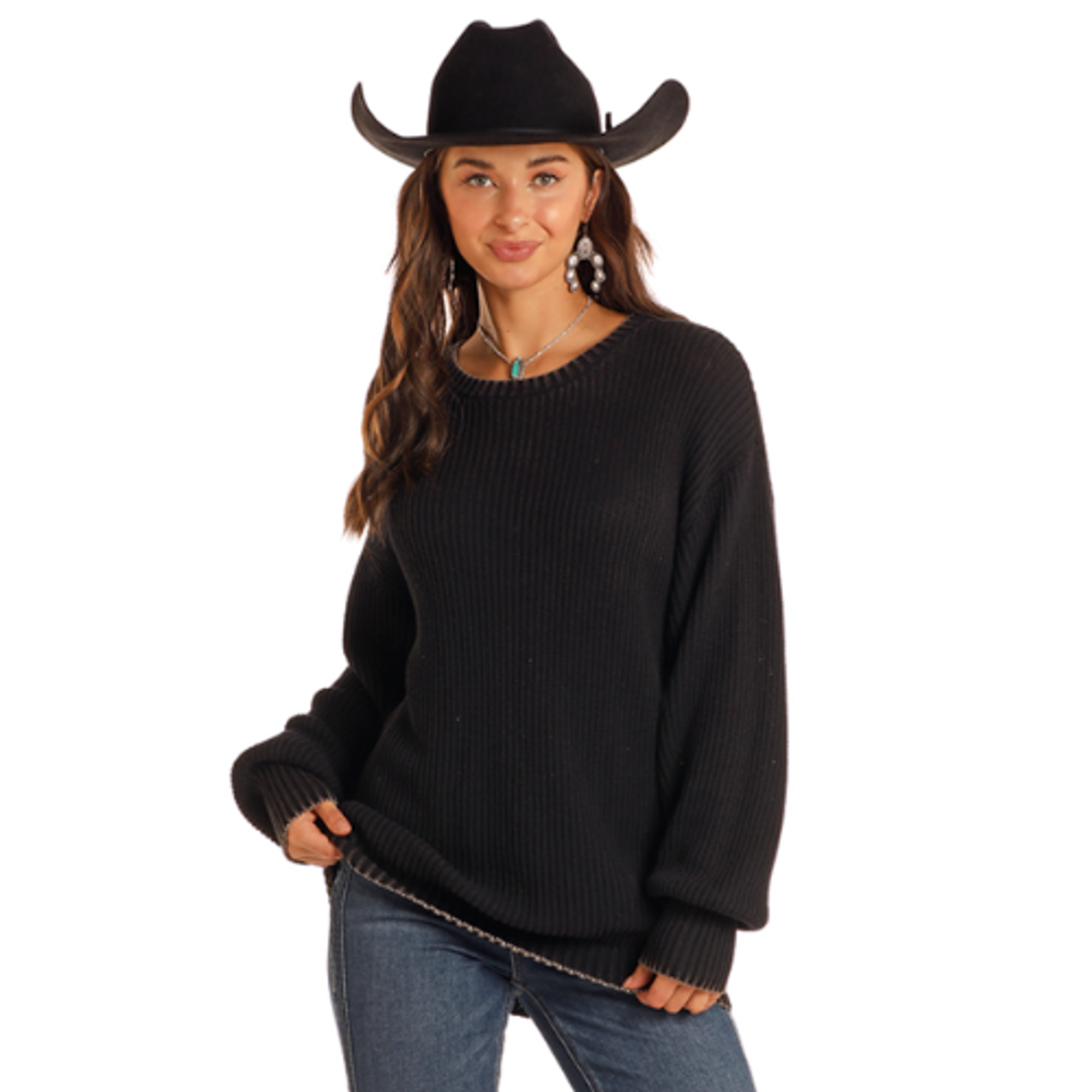 Rock&Roll Denim Black Reversible Sweater