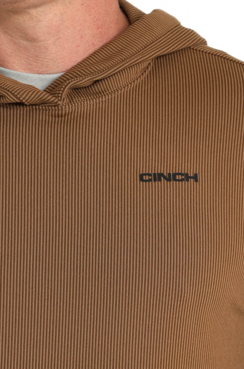 Cinch Brown Ribbed Hoodie