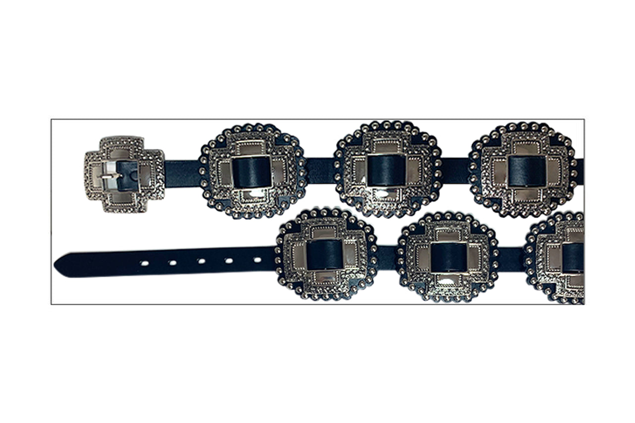 Roper Black Cross Concho Belt